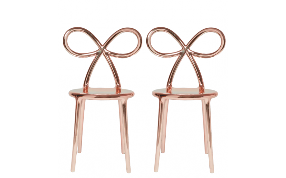 RIBBON CHAIR METAL FINISH - SET OF 2 PIECES Pink