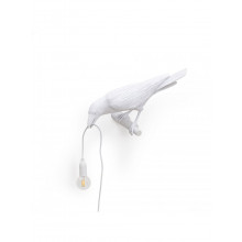 Bird Lamp Appesa a Sinistra Bianco